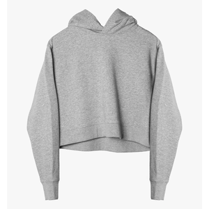 Women's Custom Logo Printed Pullover French Terry Crop <b>Top</b> Hoodie 100% Cotton <b>Winter</b> Season Casual Style Short Length Lined - Product Image 1