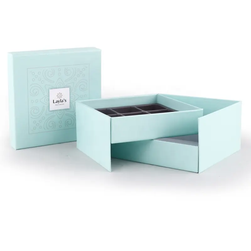 Caja de embalaje personalizada de doble cubierta para regalo de San Valentín, caramelo sorpresa, gama alta, chocolate pequeño