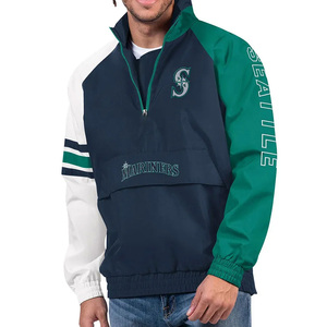 Elite Gradient Men's Half Zip Pullover Jacket Chaqueta cortavientos de invierno largo con apliques de capucha 3 opciones de color Servicio OEM - Product Image 1