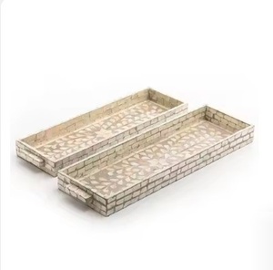 Bandejas de servir ecológicas hechas a mano de nácar de alta calidad, bandejas de Navidad para restaurante y Hotel, bandejas para aperitivos - Product Image 6