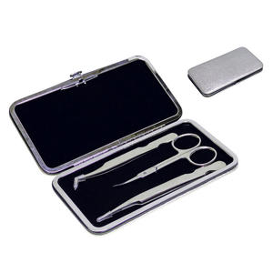 ที่หนีบขนตาคุณภาพสูงแหนบขนตาแบบตรงสีดำเคลือบด้วยผงสีดำ - Product Image 2