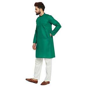 Conjunto de Salwar Kameez Casual para Hombre, Ropa Islámica Pakistaní e India de Moda con Bolsillos Laterales y Diseño Transpirable - Product Image 4