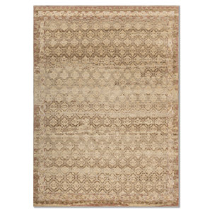 Alfombras de Lana Anudadas a Mano Viscaya Gold, Diseño Geométrico Clásico Rectangular para Sala de Estar y Dormitorio-ENM-8002(Cs-01)(Fr) - Product Image 1