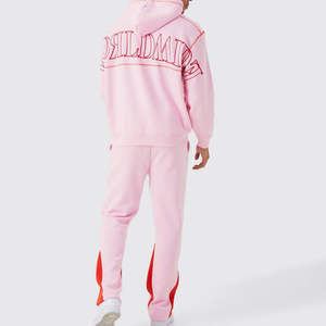 Survêtement d'impression bouffante de haute qualité sur mesure 100% coton pantalon à jambes larges surdimensionné et épais survêtement imprimé bouffant pour hommes - Product Image 2