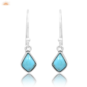 Grossiste Kingman Turquoise Gemme Style Cerf-Volant Belles Boucles d'oreilles en argent sterling 925 Boucles d'oreilles faites à la main Cadeau pour elle - Product Image 1