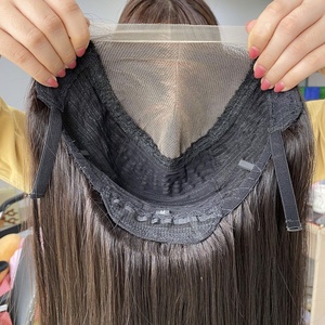 Ready to Ship Double Drawn Raw Vietnamese Human Hair Extensions Silky Smooth <b>Brown</b> Black <b>Wig</b> with Wave Style Price Bundle - Product Image 2