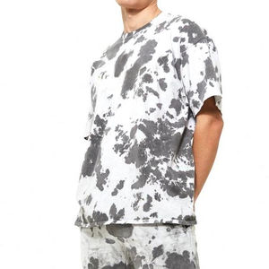 Ensemble de 2 pièces pour homme en maille imprimé tie-dye, personnalisé OEM, été, 450g, t-shirt à manches courtes et short - Product Image 3