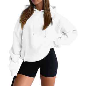 Sudadera con capucha de gran tamaño larga de Invierno para mujer personalizada de alta calidad con estampado de logotipo personalizado antiarrugas transpirable terciopelo 100% algodón - Product Image 1