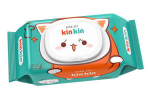 Lingettes humides pour bébé OEM KinKin, 30 pièces, non-tissées, haute teneur en rayonne, pour peaux sensibles, personnalisables, emballage couleur, stérilisées, du Vietnam - Product Image 3