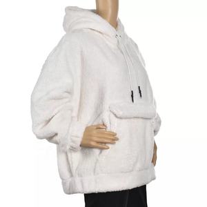 Custom Fleece Sherpa <b>Fur</b> Lined <b>Hoodie</b> Embroidery Warm Fluffy <b>Hoodie</b> Women Hooded Sweatshirt Winter Heavy <b>Hoodie</b> - Product Image 3