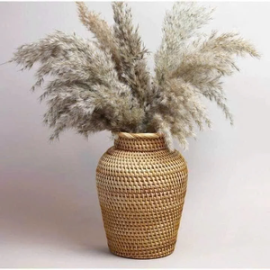 Vase à fleurs en rotin tissé naturel-Décoration de maison élégante, vase décoratif écologique pour le salon Viet Fargimex - Product Image 2