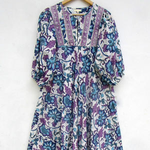 NOVEDAD DE VERANO 2023, vestido Maxi informal para mujer, cuello en V, mezcla de algodón, encaje, botón, decoración, ropa ajustada, Natural, en su mayoría vendida - Product Image 1