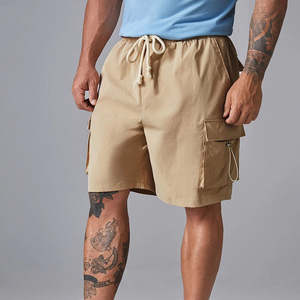 Venta al por mayor al aire libre entrenamiento trabajo Jogger Cargo Shorts hombres 6 bolsillo Cargo cordón pantalones cortos transpirable logotipo personalizado - Product Image 3