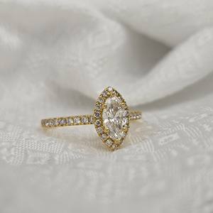 Anillo de Compromiso y Boda con Diamante Cultivado en Laboratorio con Certificación IGI CVD HPHT, Chapado en Oro Rosa, para Mujer, para Fiestas - Product Image 3