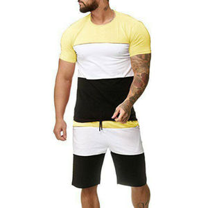 Venta al por mayor de verano para hombre conjunto de pantalones cortos de algodón polar de sudor conjuntos cortos 2025 pantalones cortos personalizados y Conjunto de camiseta para hombres - Product Image 3