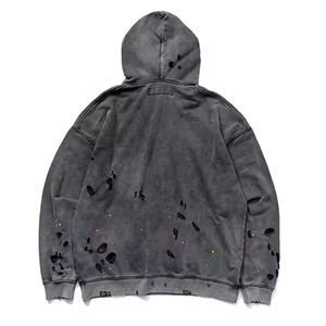 Sudadera con Capucha Unisex para Hombre, de Gran Venta, de Felpa Pesada, 100% Algodón, Mangas Largas, Diseño Vintage con Lavado Ácido, Teñido Liso - Product Image 2