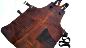Leather Server <b>Aprons</b> and Waist <b>Aprons</b> Oil-proof Made of High Quality Leather Pockets <b>Work</b> <b>Apron</b> - Product Image 3