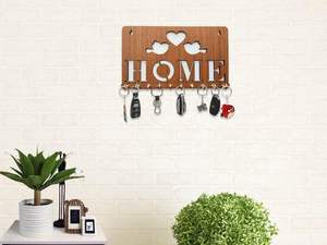 Heart Birds Home Key Holder <b>Wooden</b> Key Organizer Key Hanger for Home Decor Item Key Stand for Wall Mounted Key Holders Key Chain - Product Image 2