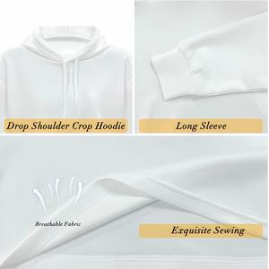 Sudadera con capucha corta con estampado de logotipo personalizado de alta calidad, sudaderas informales de nuevo estilo con capucha, posición de logotipo frontal - Product Image 6