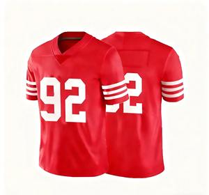 Jersey de Práctica de Fútbol Americano Unisex Personalizado de Alta Calidad, Transpirable, Talla Grande, Manga Corta - Product Image 5