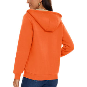 Nueva llegada al por mayor de lana personalizada con cremallera Abrigo con capucha Unisex invierno espesar cálido Sudadera con capucha para las mujeres ropa de calle - Product Image 4