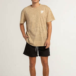 Camiseta Moderna de Moda Urbana con Lavado Ácido para Hombre, Tela Suave Lavada, Estilo Urbano Moderno, Atuendo Diario Cómodo - Product Image 3