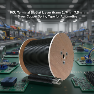 Bornier de connexion à levier pour PCB, 6 mm, 2 pôles, 7,5 mm, en laiton et cuivre, type à ressort, pour applications automobiles - Product Image 3