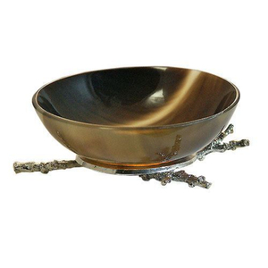 Ensemble de 2 bols de service en corne de forme verticale de qualité supérieure pour servir des collations et des salades de fruits et un affichage élégant dans les maisons contemporaines - Product Image 5