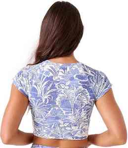 Tops Cortos de Algodón de Alta Calidad para Chicas, Sublimados, Casuales, Transpirables, Antibolitas, con Logotipo Comprimido, para Verano - Product Image 6