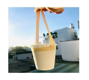 Portavasos de bambú natural para llevar, portador de bebidas ecológico al por mayor - Product Image 1