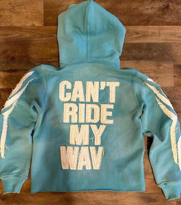 Sudaderas con capucha bordadas para hombre con diseño de logotipo propio 2025 para ropa informal, suéter hecho con Material de alta calidad, sudaderas con capucha a la moda para hombre - Product Image 1