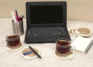 Jute and Cotton Rope <b>Table</b> <b>Coaster</b> for Mats & Pads Eco-Friendly Natural Twine Wedding Decoration Family Gathering Parties - Product Image 2