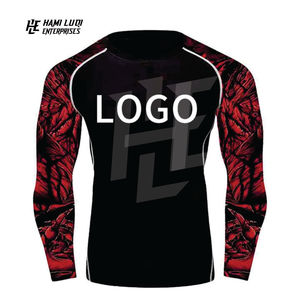 Venta al por mayor 2025 personalizado MMA Rash Guard sublimación personalizada impresa Bjj Rash Guard entrenamiento de lucha de alta calidad Rash Guard - Product Image 3