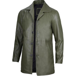 Chaqueta de cuero de alta calidad personalizada para hombre, último diseño con relleno de algodón y piel de oveja, cantidad mínima baja - Product Image 1