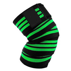 Rodilleras elásticas personalizadas de alta resistencia para Fitness, envolturas de rodilla para levantamiento de pesas, diseño personalizado de buena calidad - Product Image 3