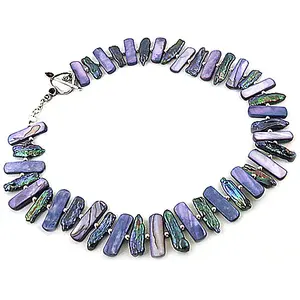 Collier de perles violettes pour femmes, bijoux élégants, cadeau pour elle - Product Image 2