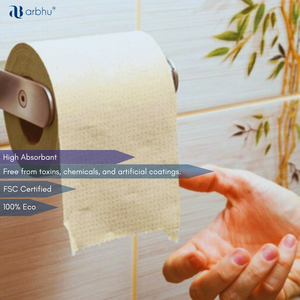 Rouleau de papier toilette en bambou biodégradable 3 plis pour maisons éco-conscientes et salles de bain zéro déchet - Product Image 2