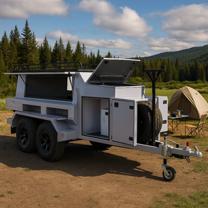 Rimorchio Tandem Leggero Pieghevole 4x4 Mini ad Alta Capacità con Supporto OEM/ODM e Vano Portaoggetti Posteriore per Campeggio in Foresta - Product Image 1
