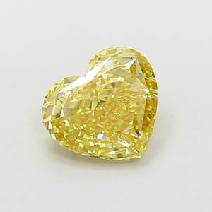 Diamante Cultivado en Laboratorio, Corte Corazón, 1.54ct, VS1, Amarillo Intenso Fantasía - Product Image 1