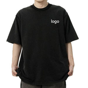 Camiseta lisa de peso pesado clásica personalizada, camisetas transpirables cómodas de talla grande para hombre, camiseta Vintage con cuello redondo - Product Image 1