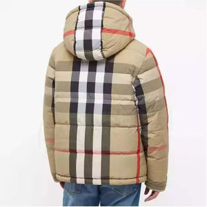 2025 New Arrival Men's Warn Winter Shiny Quilted Puffer <b>Jacket</b> Windbreaker <b>Padded</b> Thick Black <b>Hooded</b> Bubble <b>Padded</b> men's <b>jackets</b> - Product Image 2