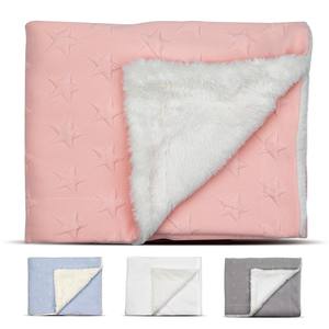 Couverture en polaire matelassée Cora Flecce 80 x 110 cm, tissu en polaire mod. Motif Uni Rose Universo - Product Image 1