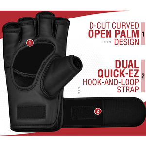 ถุงมือ MMA หนังวัวสำหรับออกกำลังกายถุงมือไทย12ออนซ์อุปกรณ์ฝึกศิลปะการต่อสู้ - Product Image 5