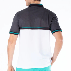 GSM เสื้อยืดโปโล210คอปกเสื้อแขนสั้นผ้าถักลายทางพิมพ์โลโก้ตามสั่ง - Product Image 4