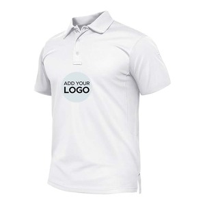 Polo à manches courtes pour homme, blanc, couleurs contrastées, t-shirt de tennis - Product Image 1