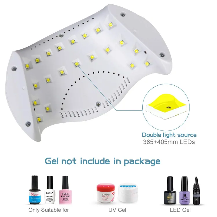 2024 neu 40 W Nageltrockner schnell trocknend UV LED Nagellampe mit tragbarem Netzteil individuelles Logo für Nagelkunst