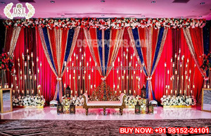 Romantic Wedding Reception Stage Candelabra <b>Stand</b> Wedding Stage <b>Backdrop</b> Candle <b>Stands</b> Metal Candle Sticks for Wedding Stage - Product Image 2