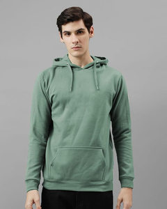 Sudadera con capucha para hombre con estampado de pantalla de seda con patrón sólido de invierno para parejas Diseño holgado con interior forrado - Product Image 4