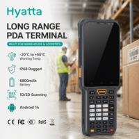 PDA industriel RFID robuste 4,3 pouces Android 14, processeur Qualcomm 4 Go + 64 Go, 38 touches, sangle de poignet, IP68, batterie haute capacité 6800 mAh