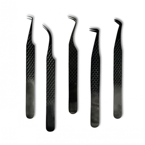 Pinzas de Acero con Punta Serrada Antiestática Profesional HASIBI NAQIBI SURGICAL CORP HNSC-ET-0019 para Extensiones de Pestañas con Logotipo Personalizado - Product Image 5